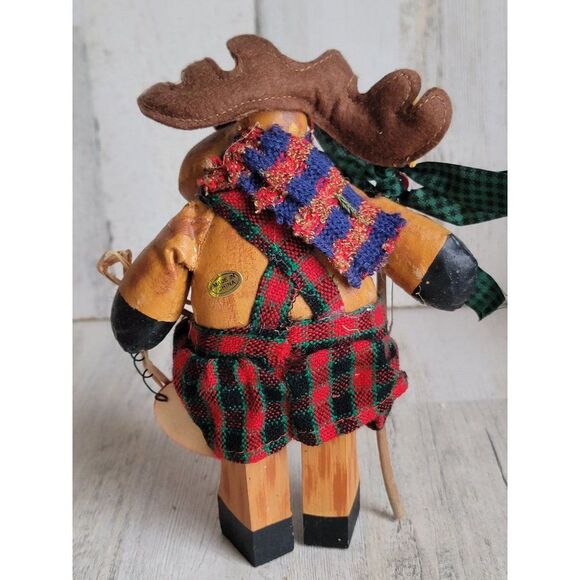Unique rustic reindeer staff star got snow? Xmas figure - Picture 5 of 7